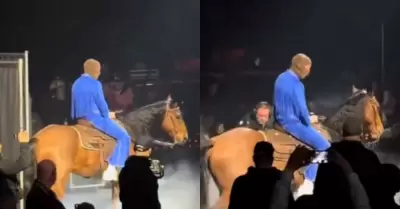 Acusan a Bad Bunny de maltrato animal al entrar a caballo en su último concierto