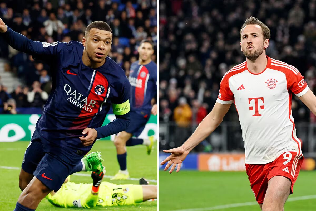 Con Mbappé y Kane como figuras, PSG y Bayern Múnich se clasificaron a cuartos de final en la Champions League