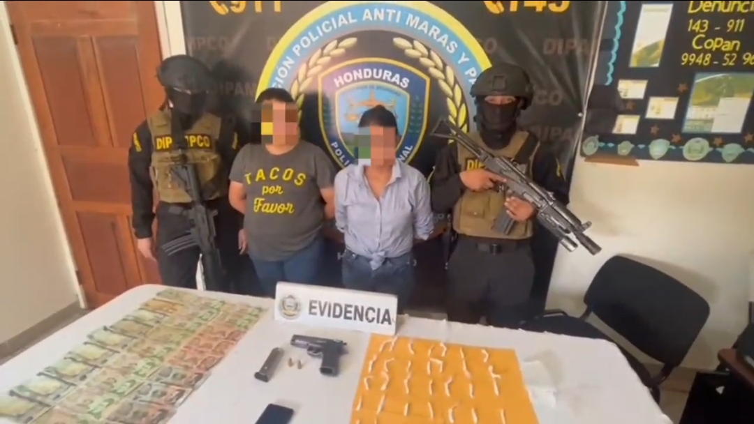 En Lempira, DIPAMPCO captura a socias en el comercio ilegal de drogas y armas
