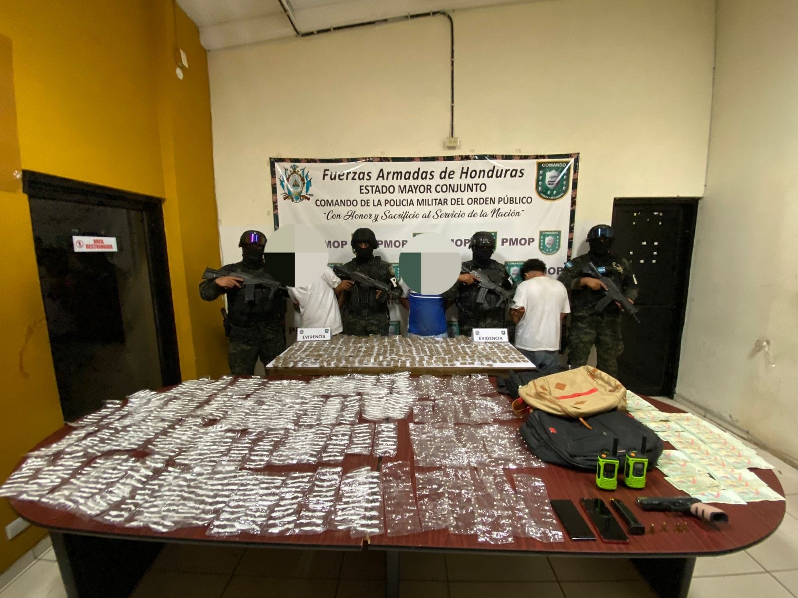 Capturan a supuestos traficantes de droga en El Progreso, Yoro