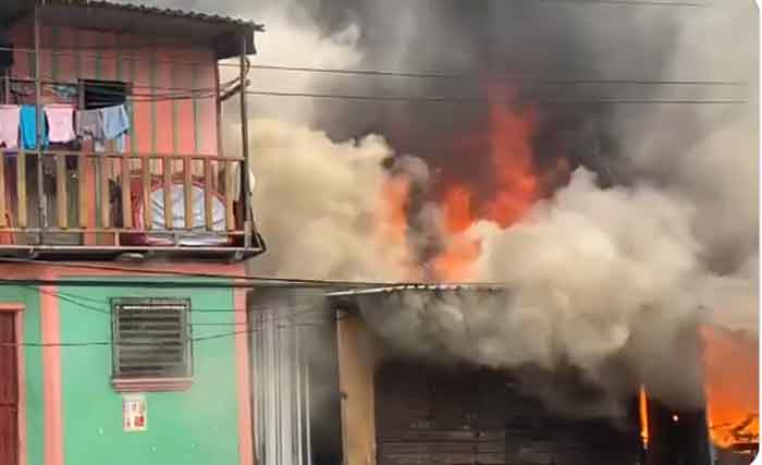Varias viviendas toman fuego en colonia El Progreso en esta capital