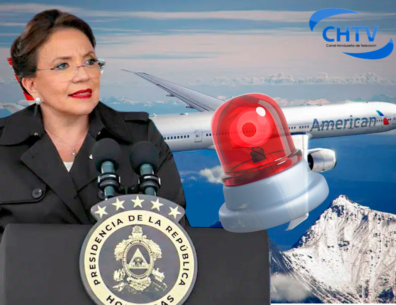 Avión de American Airlines en que viajaba Presidenta Xiomara Castro es obligado a regresar de pista y a bajar sus maletas por fugas en tren de aterrizaje