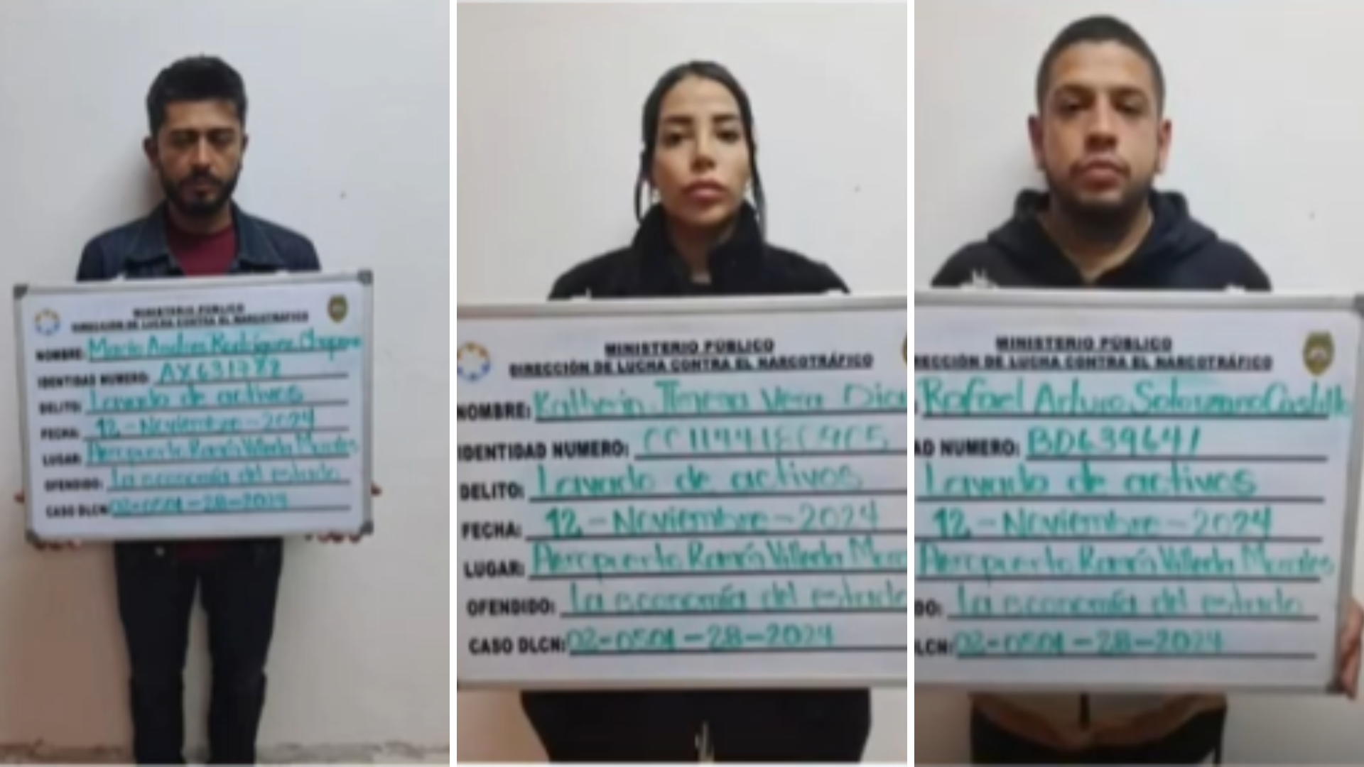 Detienen a tres colombianos cuando pretendían sacar cerca de 100 mil dólares en aeropuerto Ramón Villeda Morales