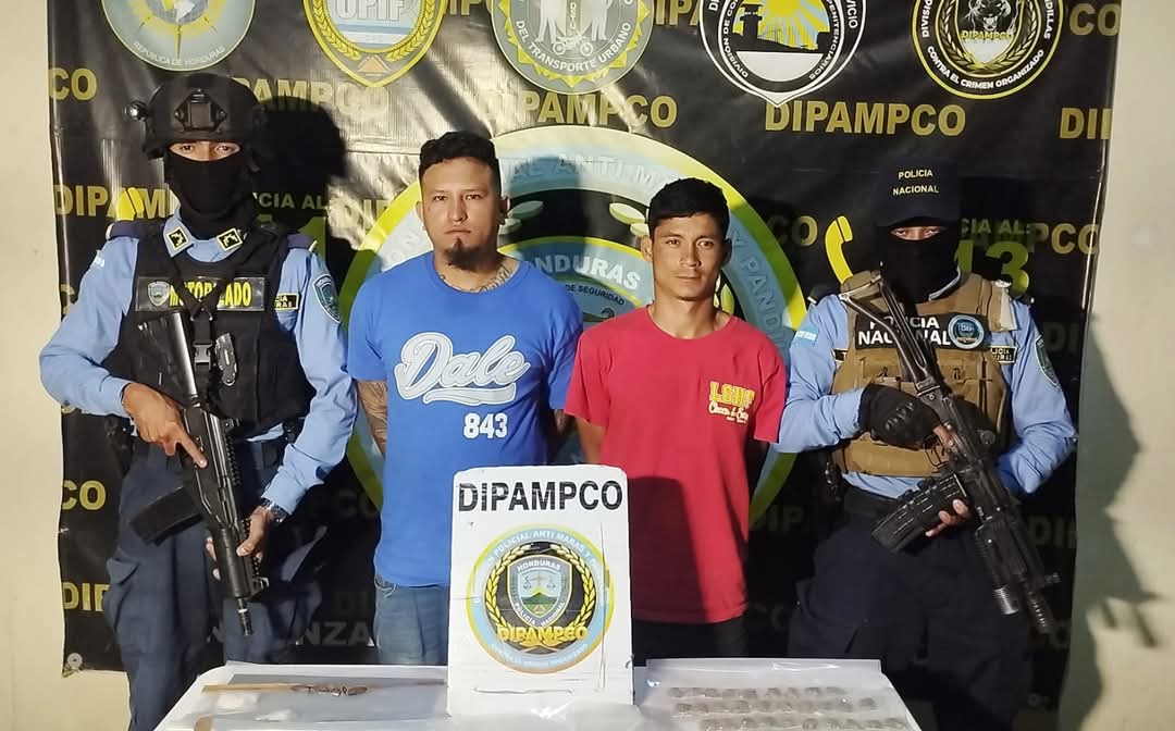 DIPAMPCO captura a dos miembros de “El Combo Que No Se Deja” en Tegucigalpa