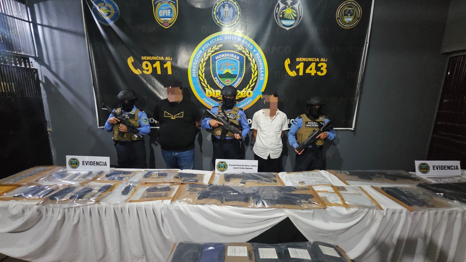 Dictan prisión preventiva a miembros de la banda Los Olanchanos, capturados por la DIPAMPCO en San Pedro Sula