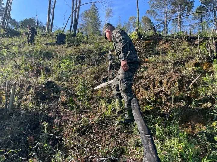 FFAA neutralizan incendio forestal de grandes proporciones en Ocotepeque
