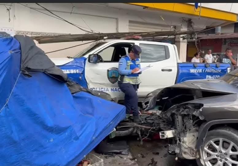 Al menos cinco heridos y enormes pérdidas, tras persecución policial en El Progreso