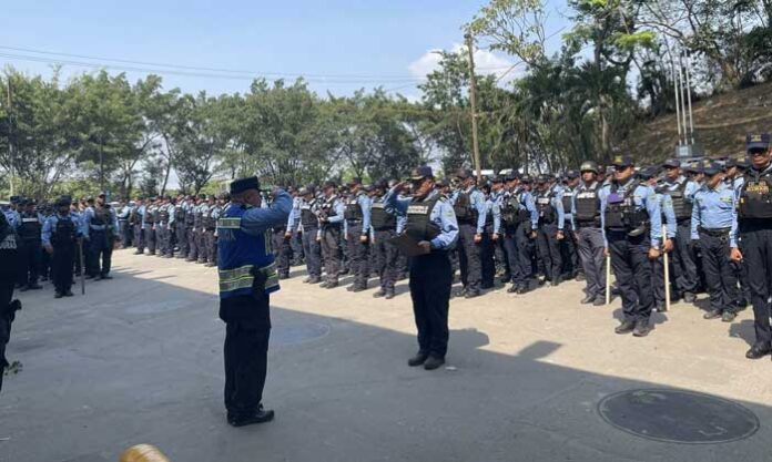 Bajo fuerte presencia policial permanecen los alrededores de Koriun en Choloma