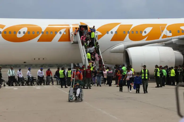 Aterriza en Venezuela un avión con 152 migrantes provenientes de Honduras