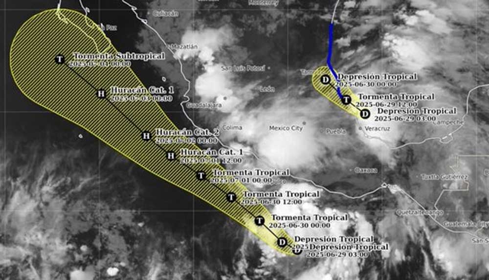 En el Pacífico y Atlántico de México se forman las tormentas tropicales Flossie y Barry