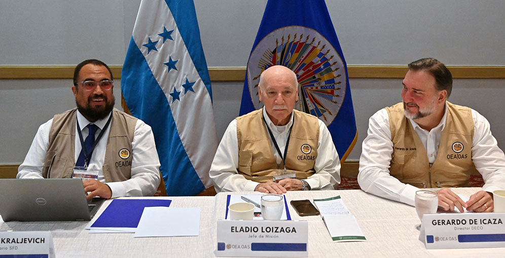 Misión Electoral de la OEA en Honduras llama a garantizar que las autoridades electorales puedan desarrollar su trabajo con plena autonomía e independencia