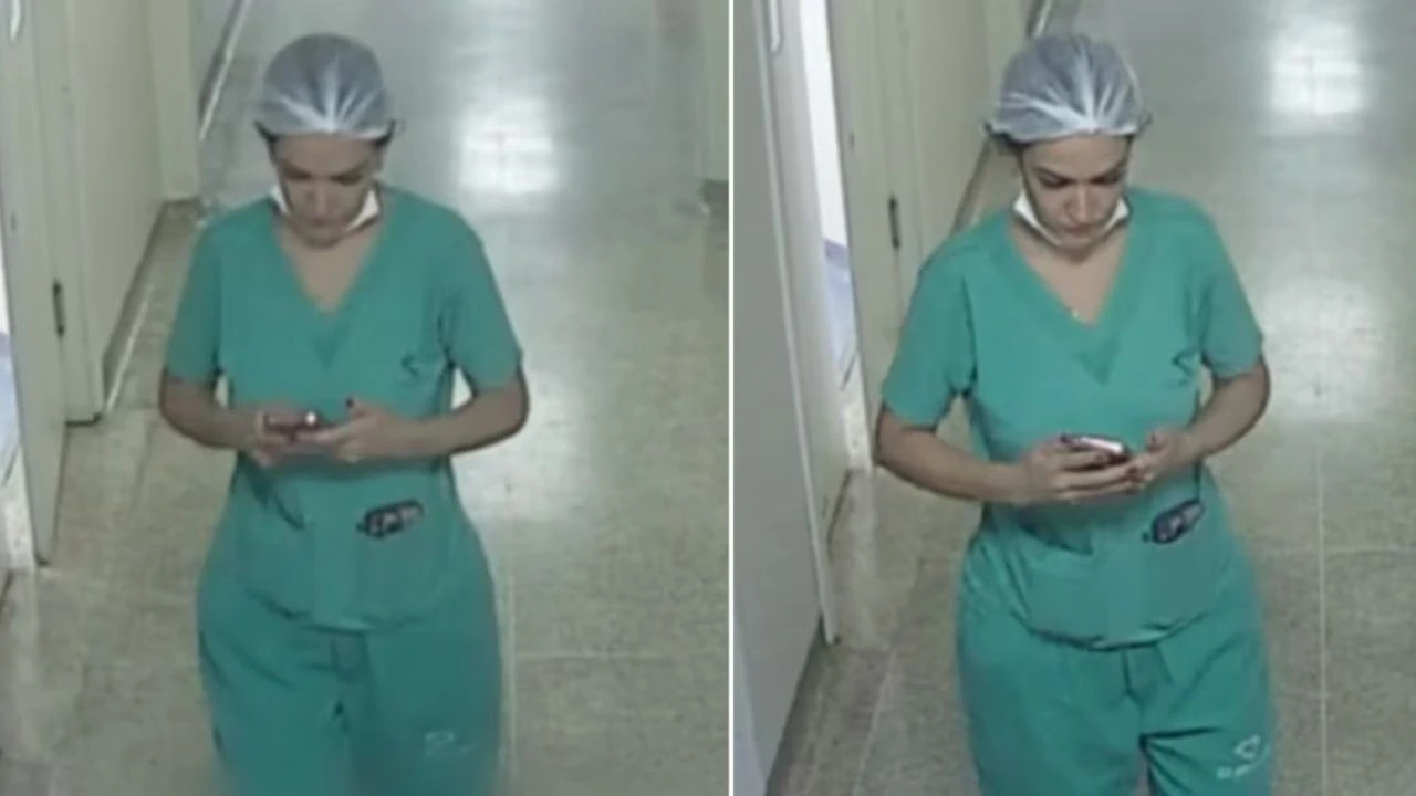 Cámaras de seguridad captan a ginecóloga entrando a un hospital borrando mensajes del celular de su amante herido en Brasil