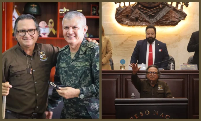 Padre Leopoldo Serrano se reúne con general Roosevelt y comparece ante pleno del CN