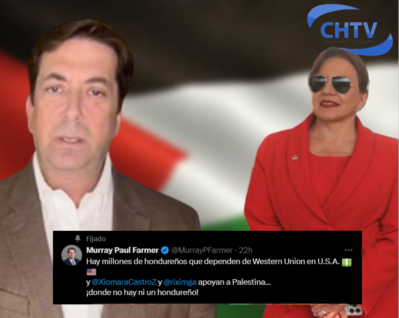Inversionista de EEUU Cuestiona a castro: “se pronuncia por palestina, mientras ignora a hondureños”