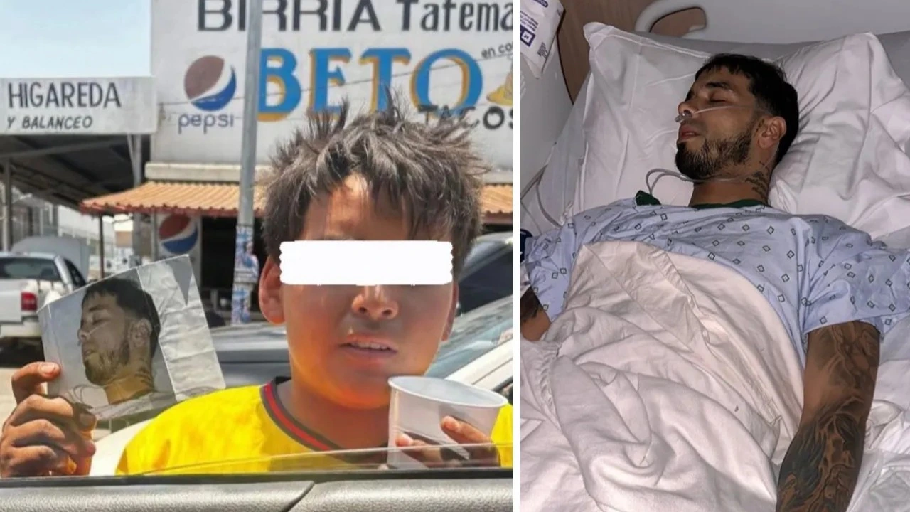 ¡Insólito! Niño pide dinero en la calle “para su tío hospitalizado” con fotografía de Anuel AA