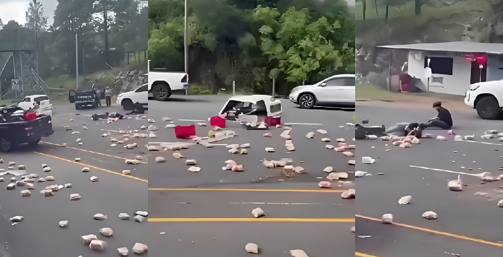 Camión colisiona con repartidor de pan en la CA-5; el accidente genera fuerte congestionamiento (VIDEO)