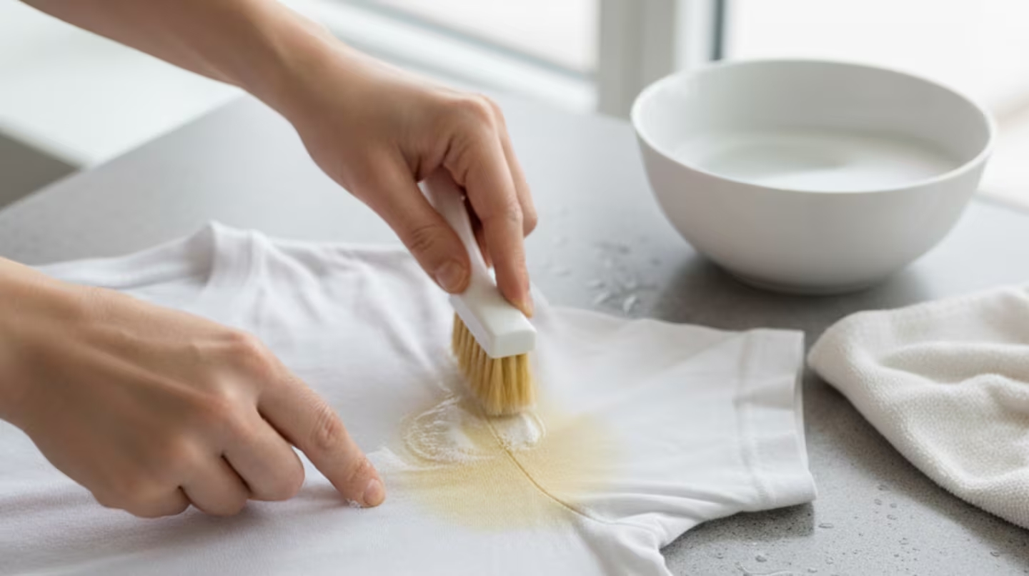 ¿Cómo eliminar manchas de sudor de las remeras con un truco casero?