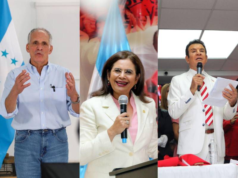 Salvador Nasralla y Nasry Asfura puntean encuestas mientras Rixi Mocada no despega a dos meses de las elecciones generales