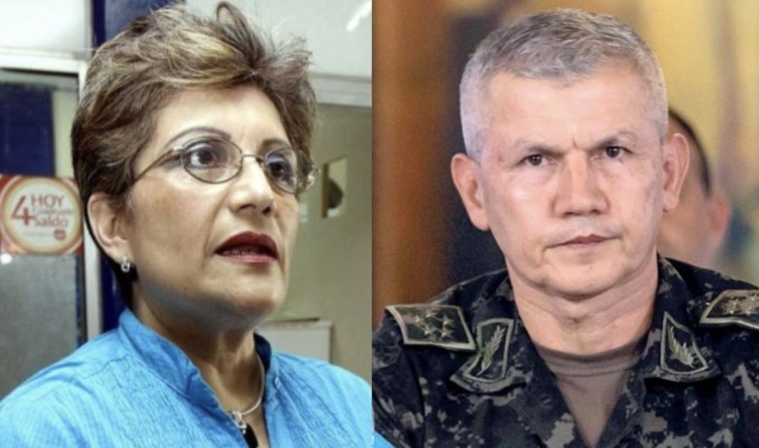 María Luisa Borjas pide evaluación neurológica y psiquiátrica al jefe del estado mayor conjunto Roosevelt Hernández