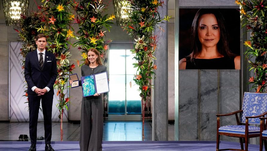 Corina Machado recibe el Nobel de la Paz: “Organizaciones terroristas se han fusionado con el Estado en Venezuela”