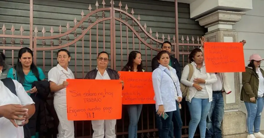 Personal sanitario del sur de Honduras bloquea Finanzas por pagos atrasados