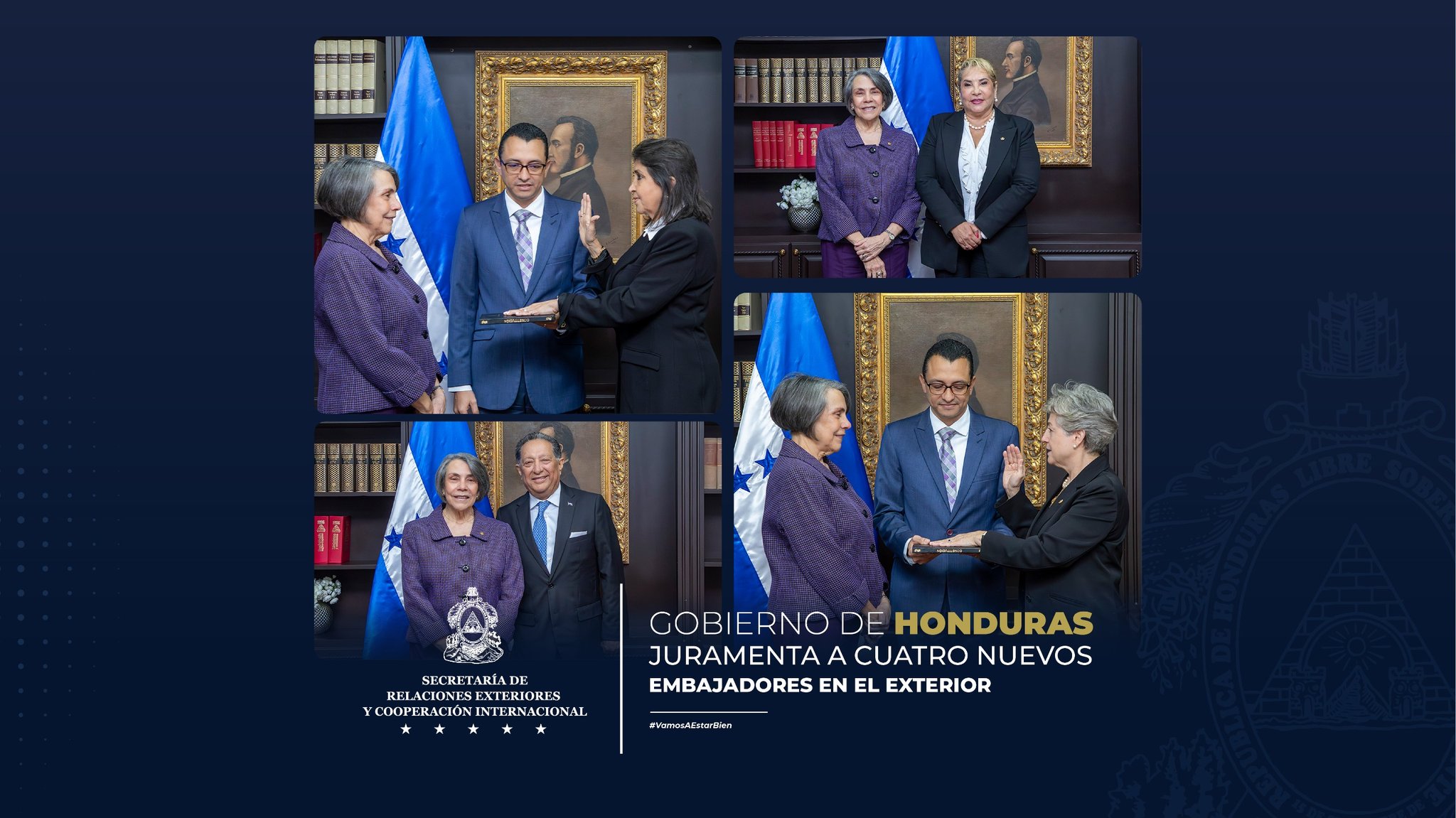 Honduras juramenta a cuatro nuevos embajadores para fortalecer relaciones internacionales