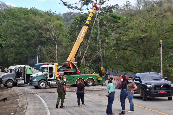 Copeco normaliza tránsito en la CA-4 tras emergencia por derrame de cianuro en Santa Bárbara
